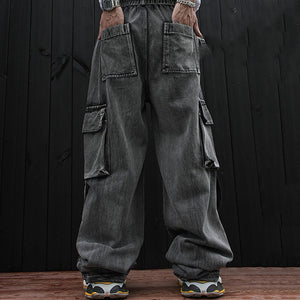 Ripped Outdoor Hip-hop Denim Trousers