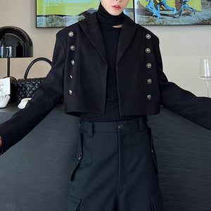 French Double-breasted Cropped Jacket