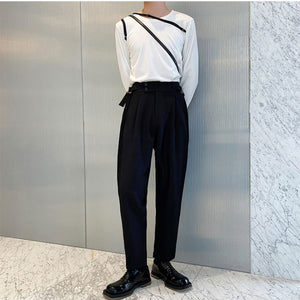 Suit Straight Long Trousers