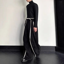 Load image into Gallery viewer, Straight-leg Webbing Patchwork Wide-leg Trousers
