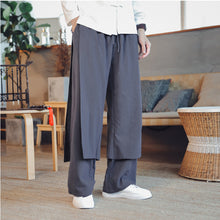 Load image into Gallery viewer, Retro Fake Two-piece Cotton And Linen Loose Skirt Pants
