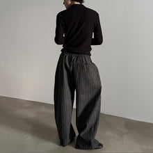 Load image into Gallery viewer, Striped Loose Elastic Waist Wide Leg Pants
