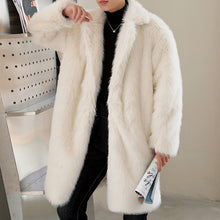 Load image into Gallery viewer, Winter Long Thick Faux Plush Coat
