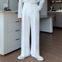 Load image into Gallery viewer, Diagonal Waist Tie Straight Suit Pants
