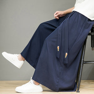 Loose Casual Strappy Straight Trousers