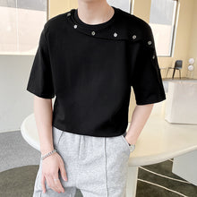 Load image into Gallery viewer, Beveled Button Short Sleeve T-Shirt
