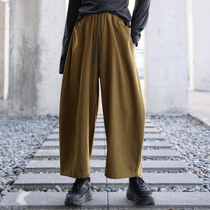 Corduroy Loose High Waist Pants