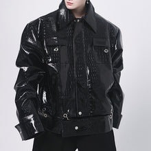 Load image into Gallery viewer, Retro Shoulder Padded PU Leather Jacket
