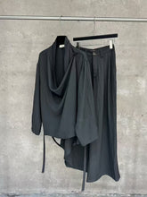 Load image into Gallery viewer, Retro Deconstructed Windbreaker Irregular Cardigan Elastic Waist Wide Leg Pants
