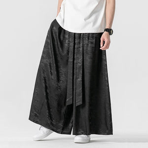 Jacquard Satin Loose Wide-leg Pants