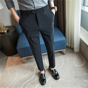 Casual Pants Thin Striped Slim Fit Trousers