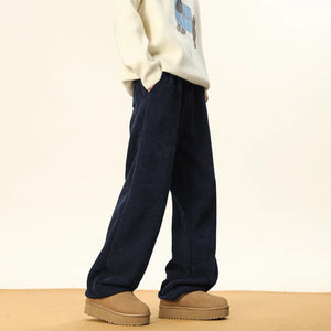 Thick Cotton Casual Corduroy Straight Wide-leg Pants