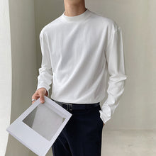 Load image into Gallery viewer, Solid Color Half Turtleneck Loose Inner T-shirt
