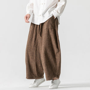 Retro Thick Woolen Loose Bloomers