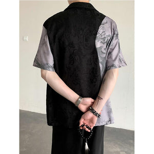 Jacquard Patchwork Design Shirt