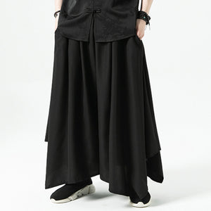 Ice Silk Wide-leg Irregular Culottes