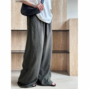 Drawstring Casual Wide-leg Pants