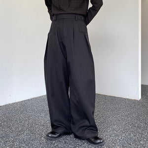 Straight Loose Drape Wide-leg Pants