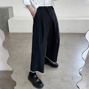 Straight-leg Loose Suit Pants