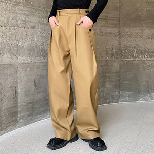 Straight Loose Drape Wide-leg Pants