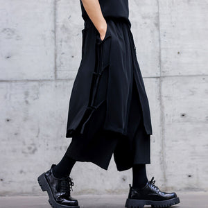 Cropped Culottes Wide Leg Casual Pants