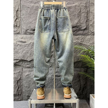 Load image into Gallery viewer, Vintage Washed Straight-leg Jeans
