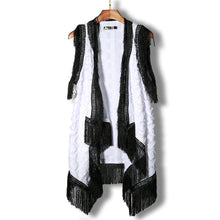 Load image into Gallery viewer, Sleeveless Fringed Cardigan
