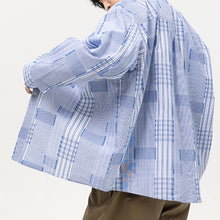 Load image into Gallery viewer, Spliced Lapel Pocket Loose Plaid Shirt
