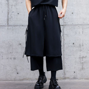 Cropped Culottes Wide Leg Casual Pants