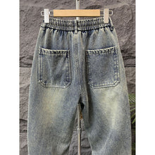 Load image into Gallery viewer, Vintage Washed Straight-leg Jeans
