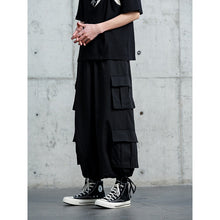 Load image into Gallery viewer, Multi-pocket Straight Drawstring Trousers
