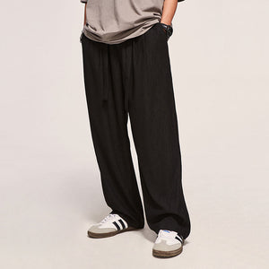 Retro Streamer Draped Wide-leg Pants