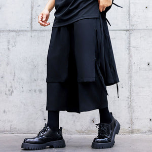 Cropped Culottes Wide Leg Casual Pants