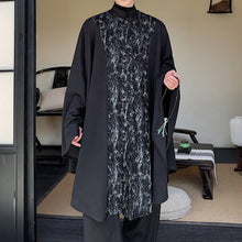 Load image into Gallery viewer, Retro Patchwork Silhouette Long Cape Coat
