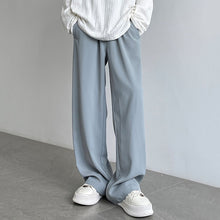 Load image into Gallery viewer, Contrasting Color Drawstring Ice Silk Casual Trousers
