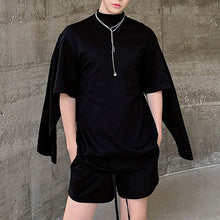 Load image into Gallery viewer, Multi-sleeve Sweatshirt and Shorts Two-piece Set
