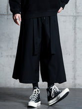 Load image into Gallery viewer, Dark Casual Ribbon Hakama Pants
