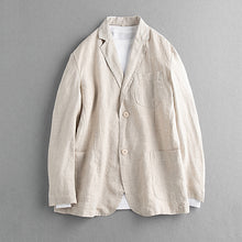 Load image into Gallery viewer, Japanese Linen Loose Casual Thin Suit Jacket
