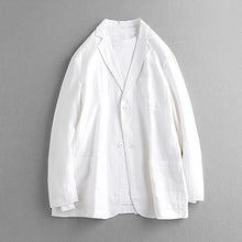 Load image into Gallery viewer, Japanese Linen Loose Casual Thin Suit Jacket
