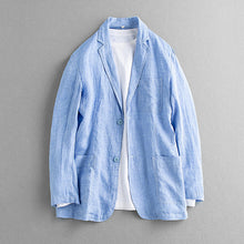 Load image into Gallery viewer, Japanese Linen Loose Casual Thin Suit Jacket
