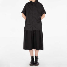 Load image into Gallery viewer, Casual Drawstring Culottes Cropped Wide-leg Pants
