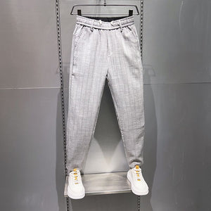 Casual Striped Straight Pants