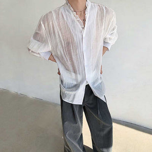 Ruffled Slightly See-through Shirt