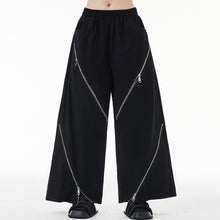 Load image into Gallery viewer, Zip Casual Straight Wide Leg Pants
