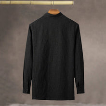 Load image into Gallery viewer, Vintage Stand Collar Cotton and Linen Shirt
