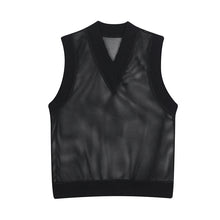 Load image into Gallery viewer, Mesh Cutout V-neck Tank Top
