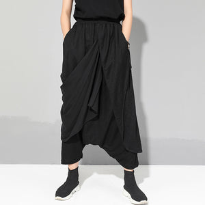 Irregular Double-layered Patchwork Loose Pants