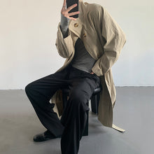 Load image into Gallery viewer, Belted Stand Collar Knee-length Trench Coat
