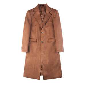 Suede Wool Mid-length Trench Coat