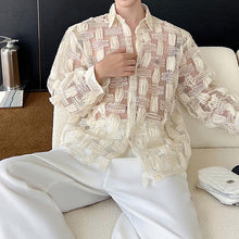 Load image into Gallery viewer, Hollow-out See-through Long-sleeved Shirt
